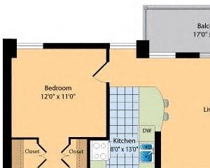 1 bedroom apartment with balcony McLean VA
